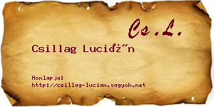 Csillag Lucián névjegykártya